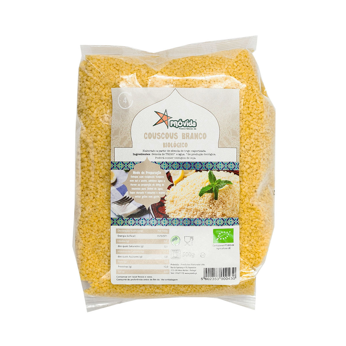Couscous Branco BIO 500 gr - Go Natural