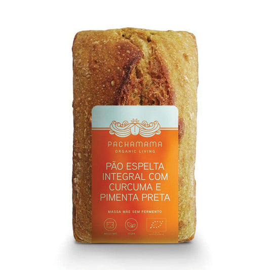 Pão Espelta Integral com Curcuma e Pimenta Preta BIO 450 gr - Go Natural