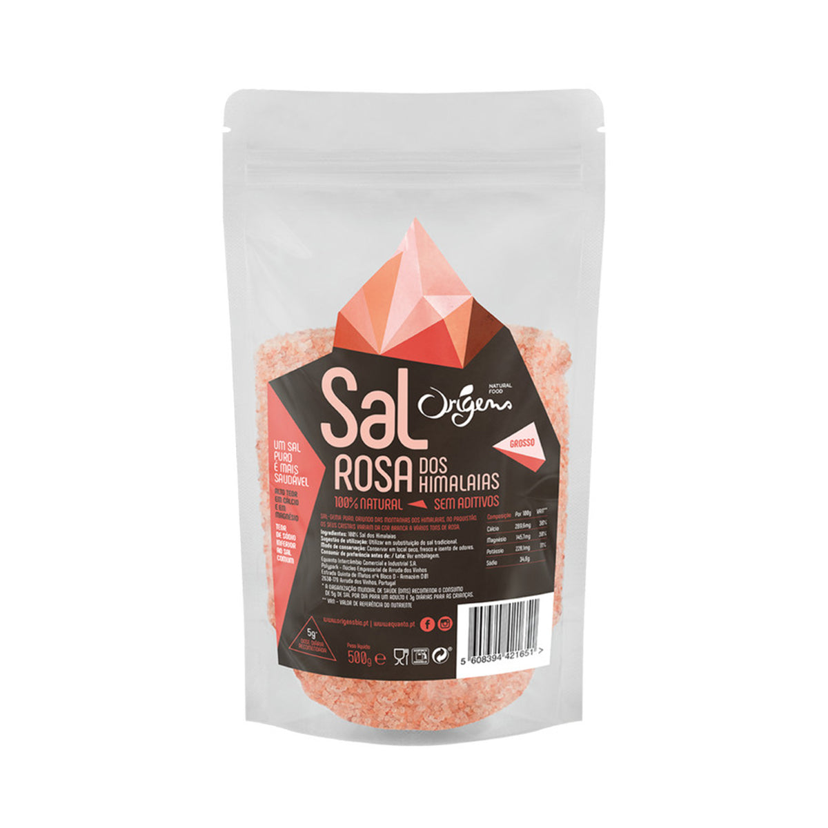 Sal Rosa dos Himalaias Grosso BIO 500 gr - Go Natural