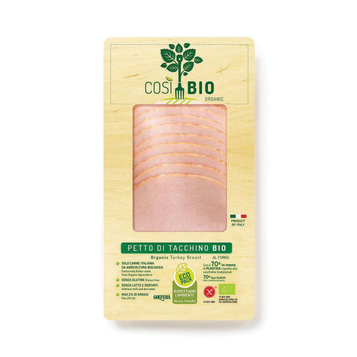 Peito de Perú BIO Fatiado Cosi BIO 80gr - Go Natural