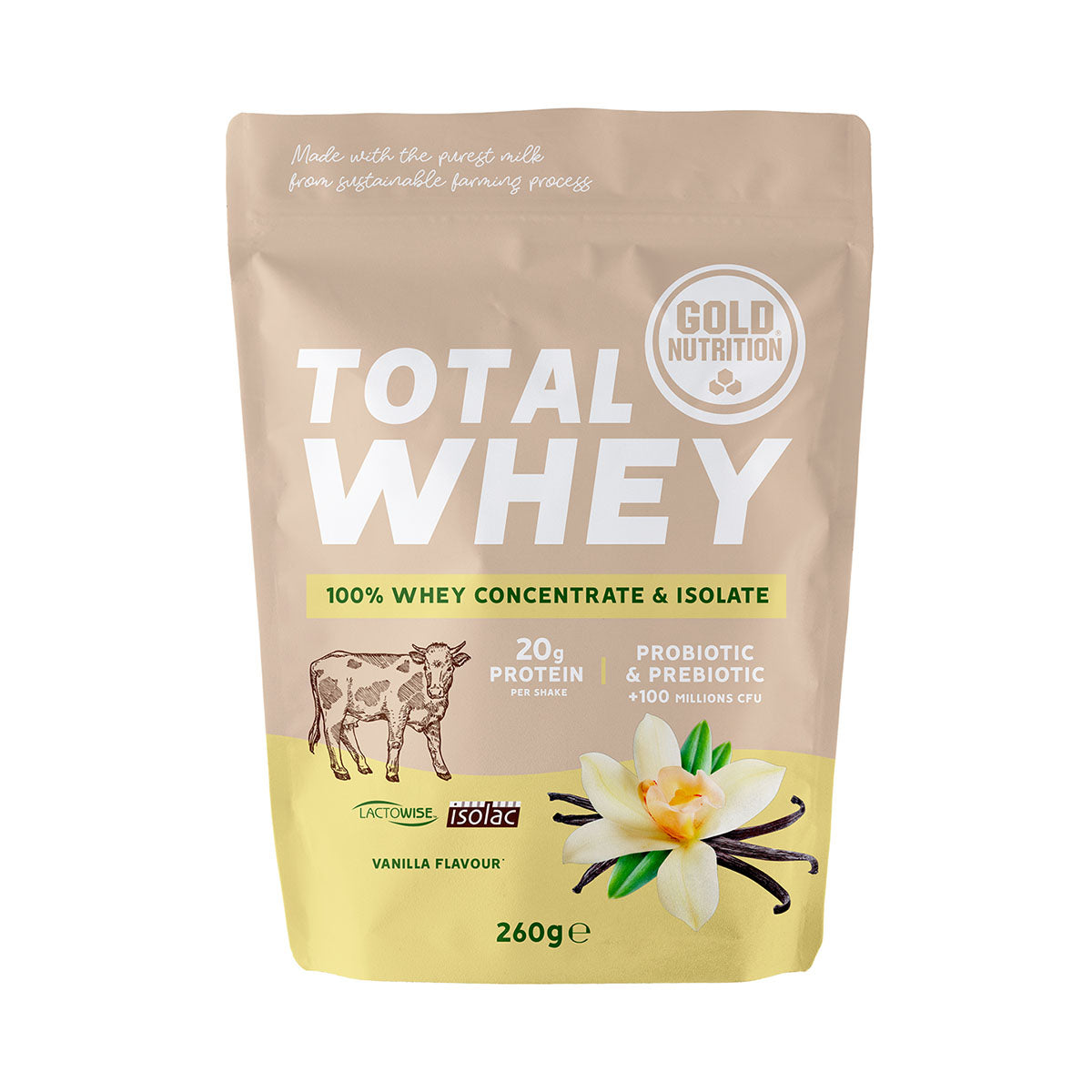 Total Whey Baunilha 260 gr - Go Natural