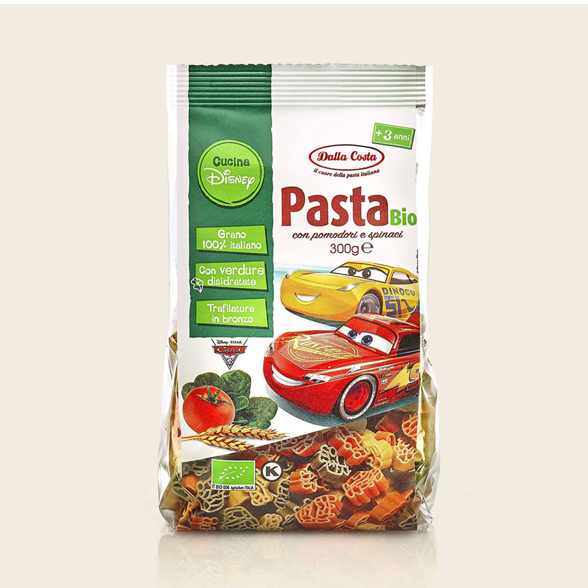 Massa Disney Cars Dalla Costa BIO 300gr - Go Natural