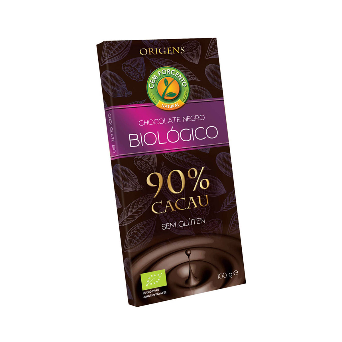 Chocolate Negro 90% Cacau BIO 100 gr - Go Natural