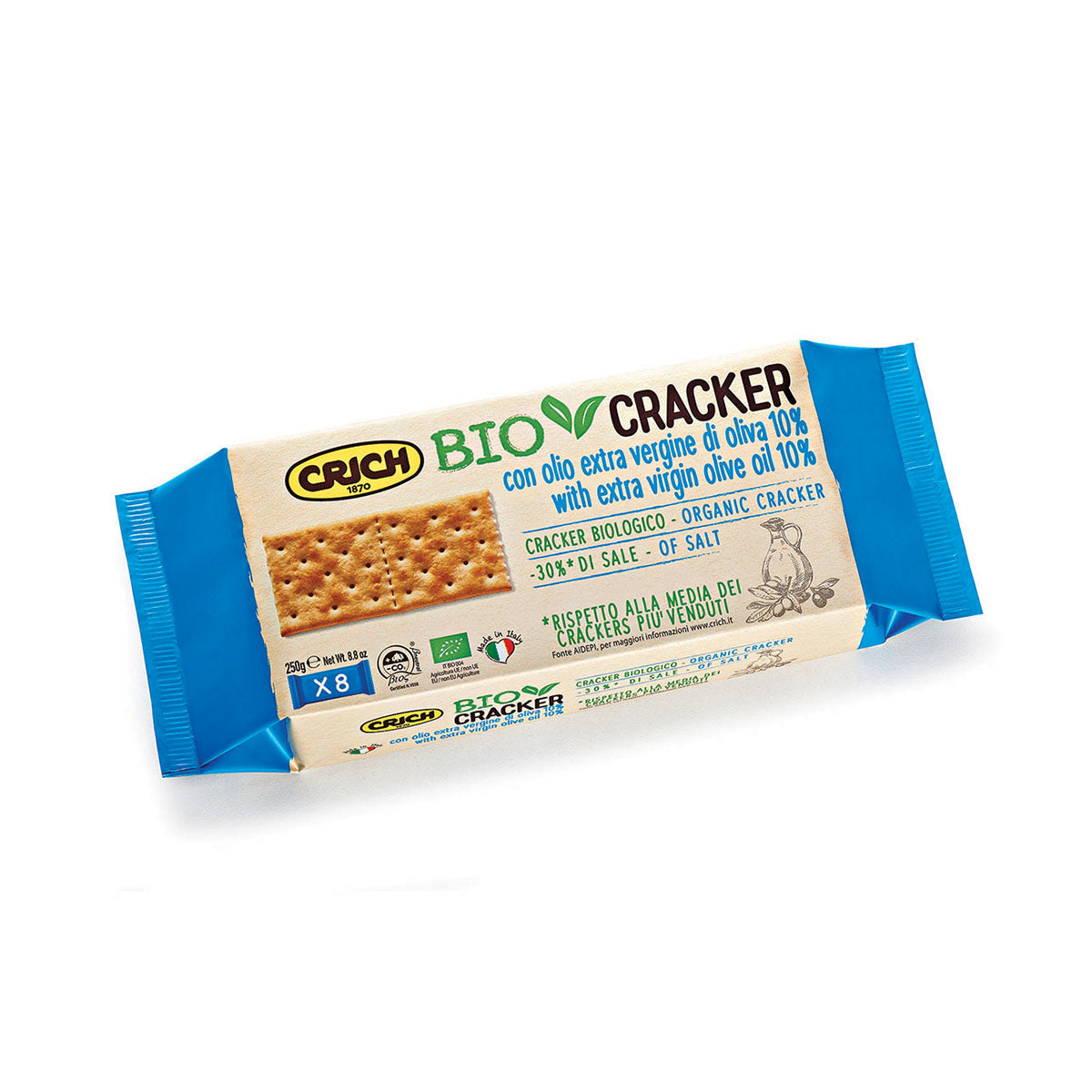 Crackers Teor de Sal Reduzido com Azeite BIO 250 gr - Go Natural