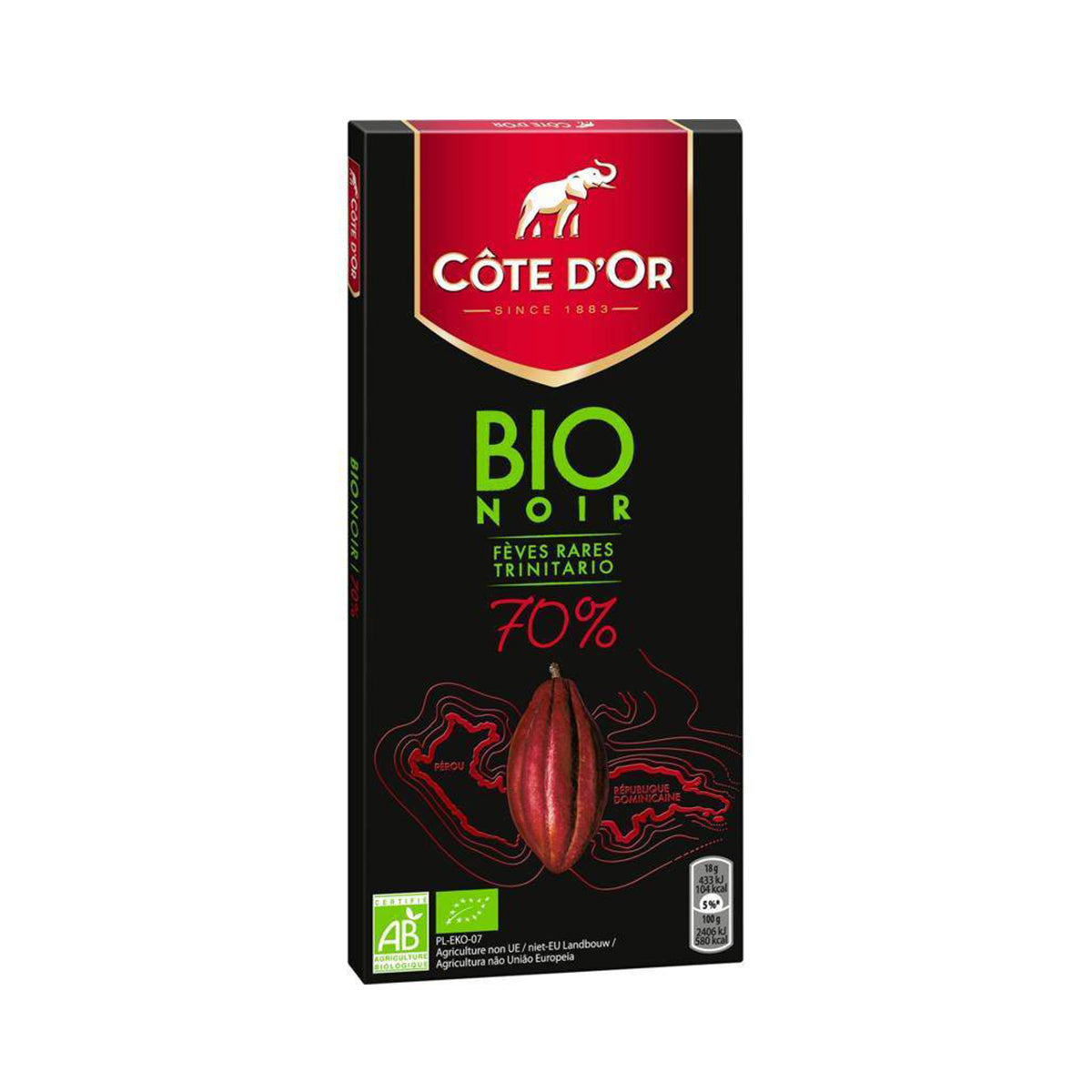 Chocolate Negro 70% Cacau BIO 90 gr - Go Natural