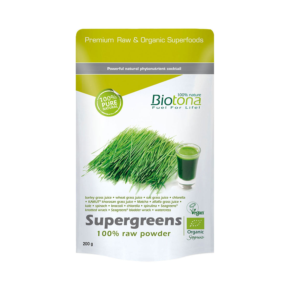 Supergreens Crus em Pó BIO 200 gr - Go Natural
