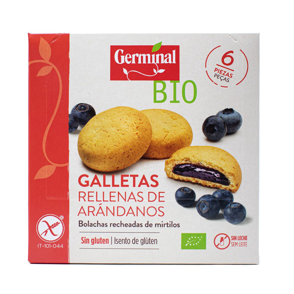 Bolachas Recheadas de Mirtilos sem Glúten BIO 200 gr - Go Natural