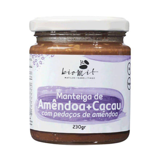 Manteiga de Amêndoa e Cacau BIO Biomit 230gr - Go Natural