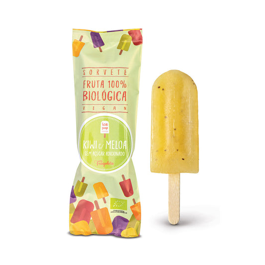 Ice Pop de Kiwi com Meloa sem Açúcar BIO 80 ml - Go Natural