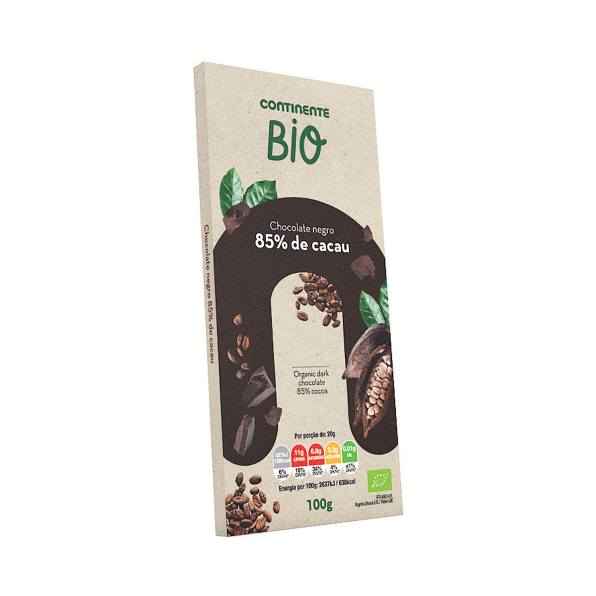 Chocolate Negro 85% Cacau BIO 100 gr - Go Natural