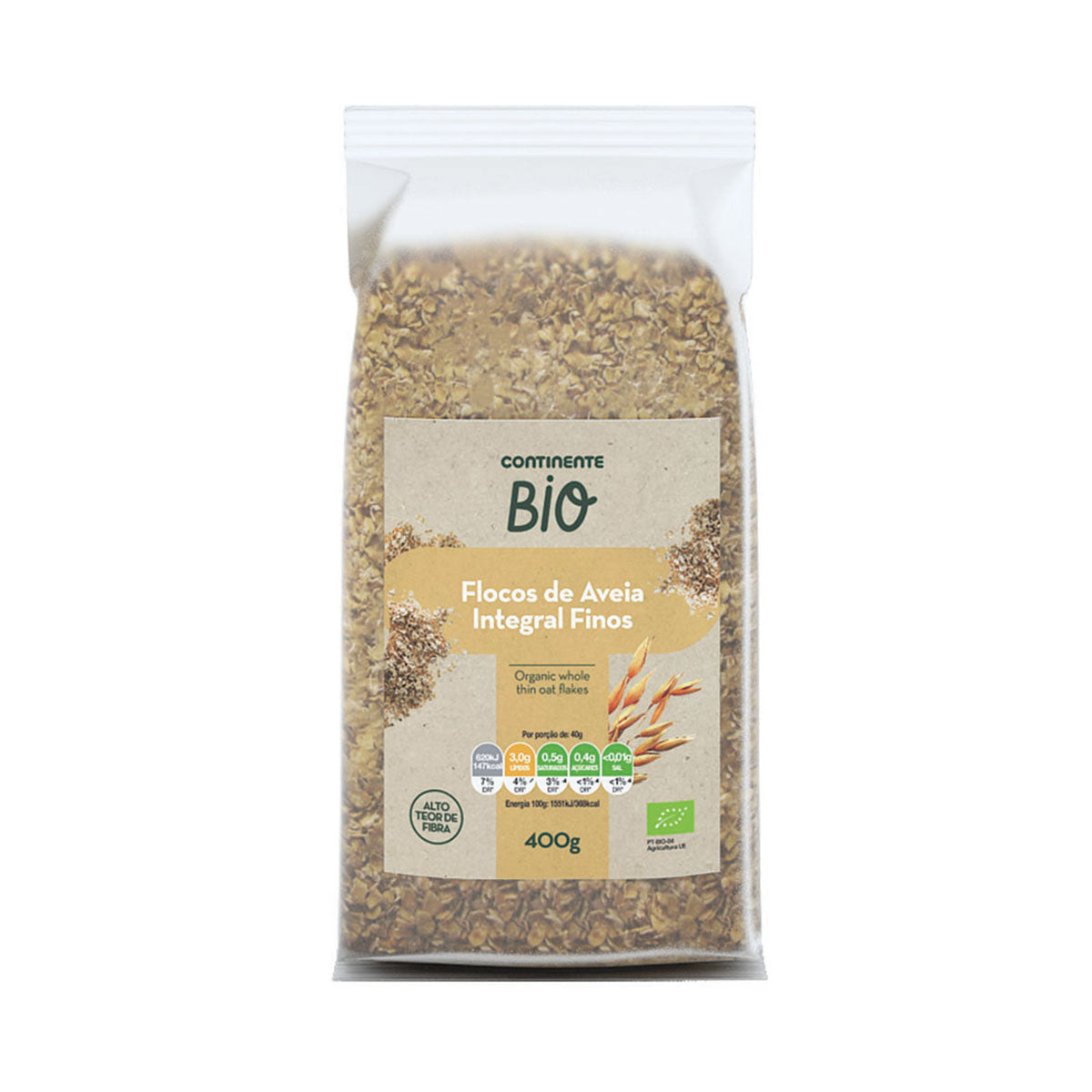 Flocos de Aveia Integral Finos BIO 400 gr - Go Natural
