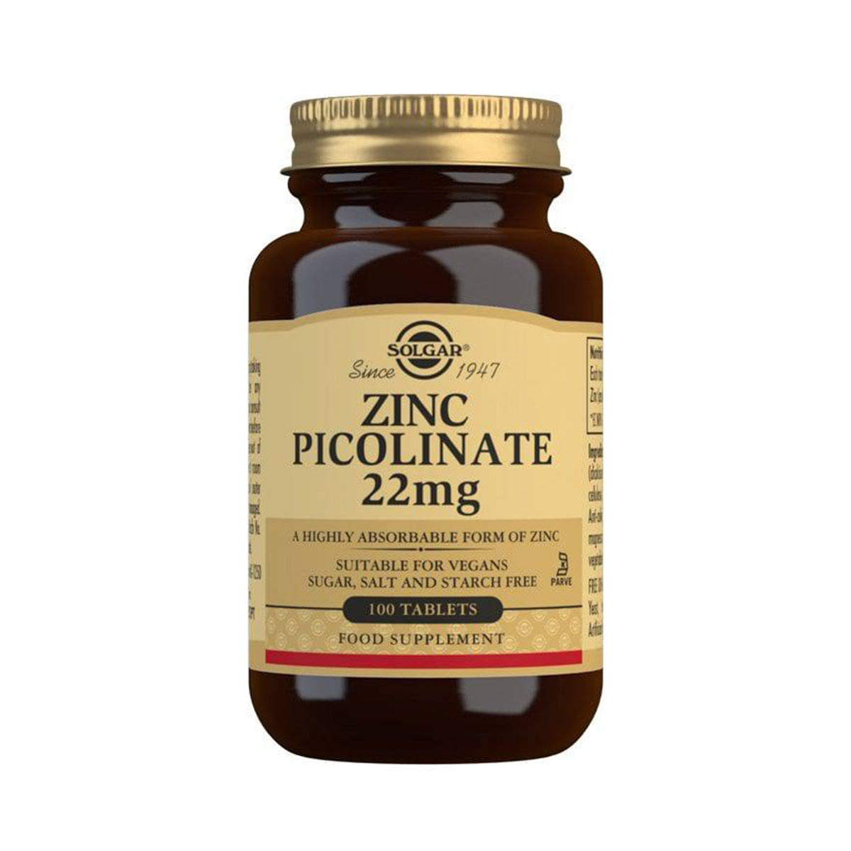Solgar Picolinato de Zinco 100 Comprimidos - Go Natural