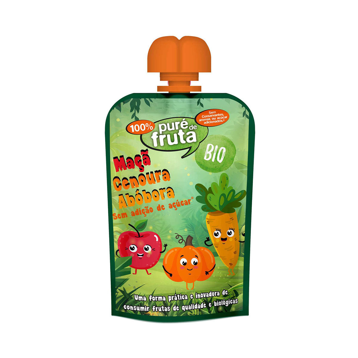 Puré de Maçã, Abóbora e Cenoura BIO 100 gr - Go Natural