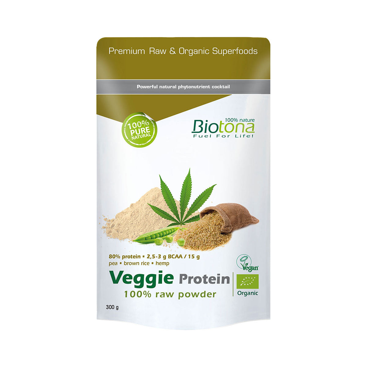 Proteína Vegetariana Crua em Pó BIO 300 gr - Go Natural