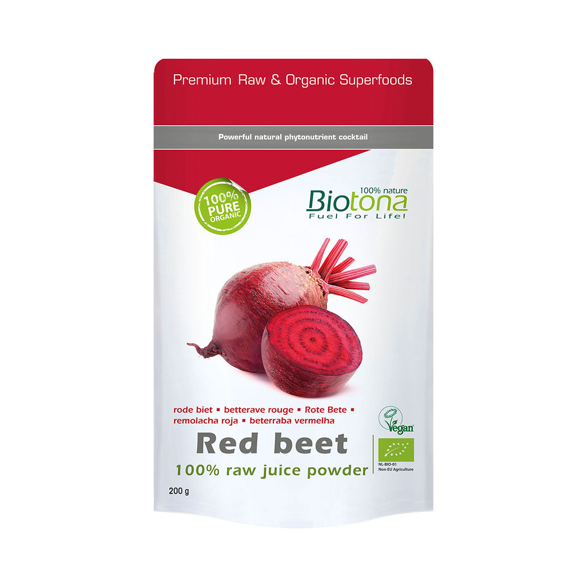 Beterraba Vermelha Crua em Pó BIO 200 gr - Go Natural