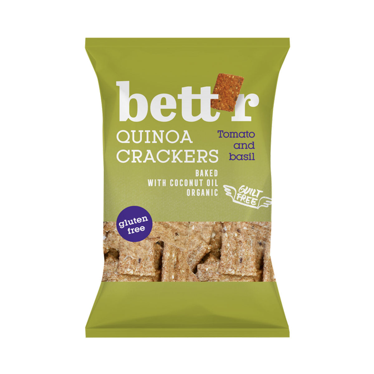 Crackers Quinoa Tomate Basílio Bettr BIO Sem Glúten - Go Natural
