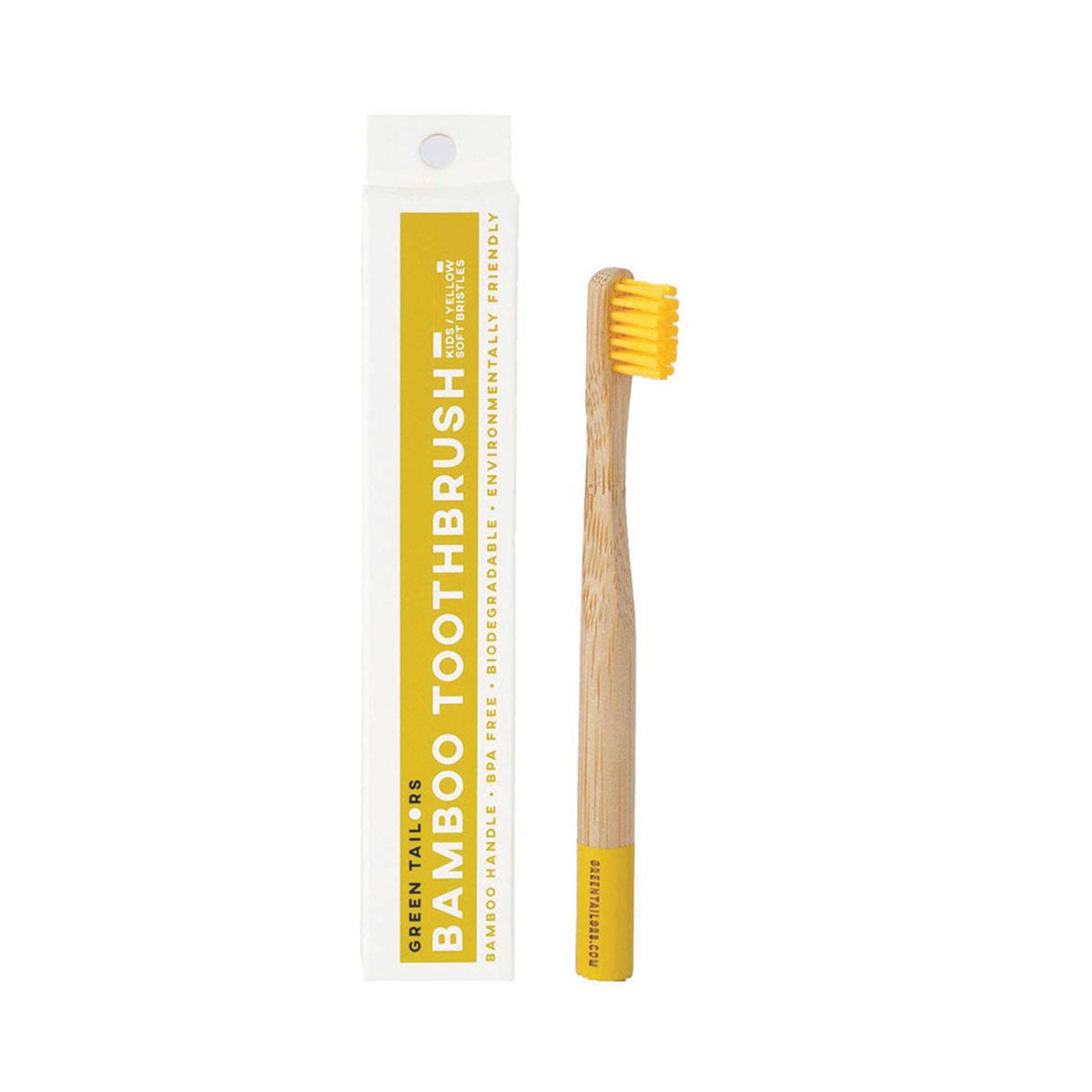Escova de Dentes Bambu Suave Criança Amarela un. - Go Natural