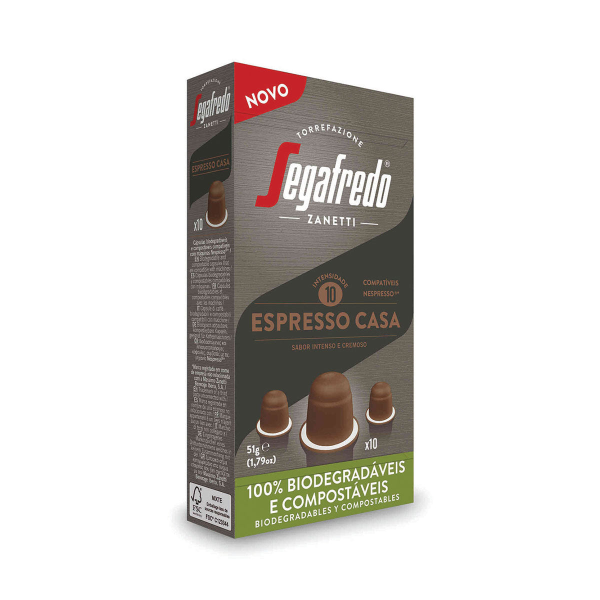 Cápsulas de Café Espresso Casa Compatível com Nespresso Int 10 - Go Natural