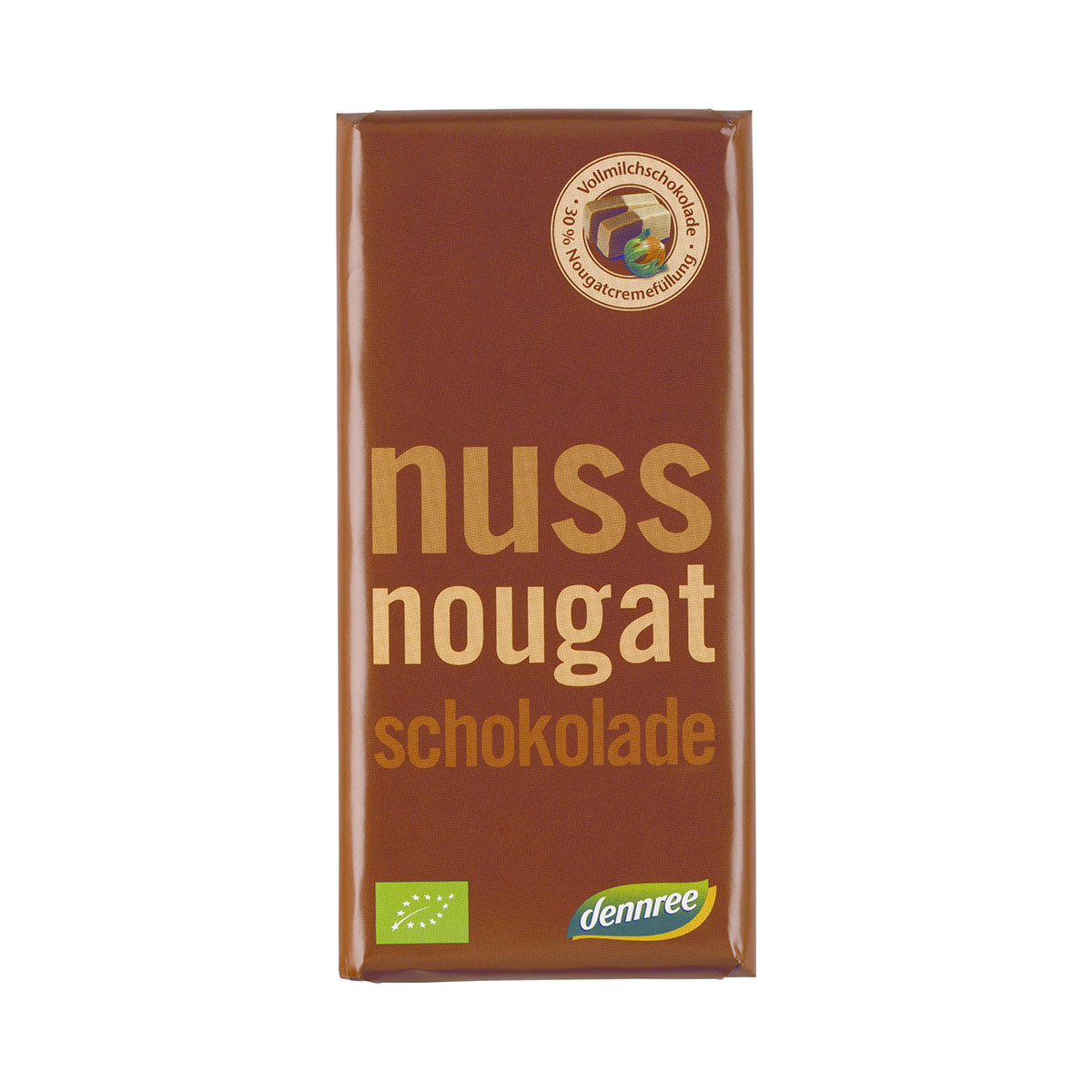 Chocolate de Leite com Creme Nougat BIO 100 gr - Go Natural