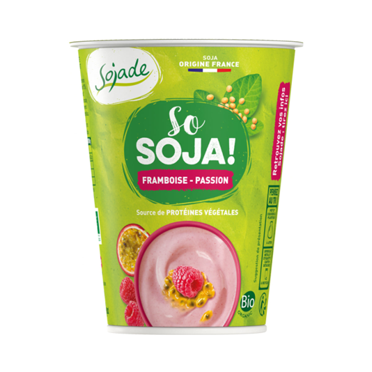 Iogurte de Soja com Framboesa e Maracujá 400 gr - Go Natural