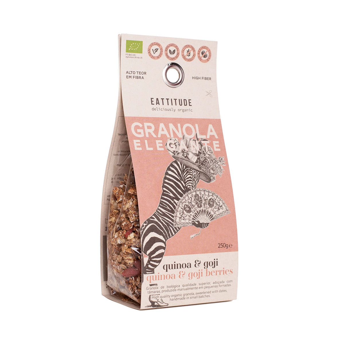 Granola Elegante de Quinoa e Bagas de Goji sem Glúten BIO 250 gr - Go Natural