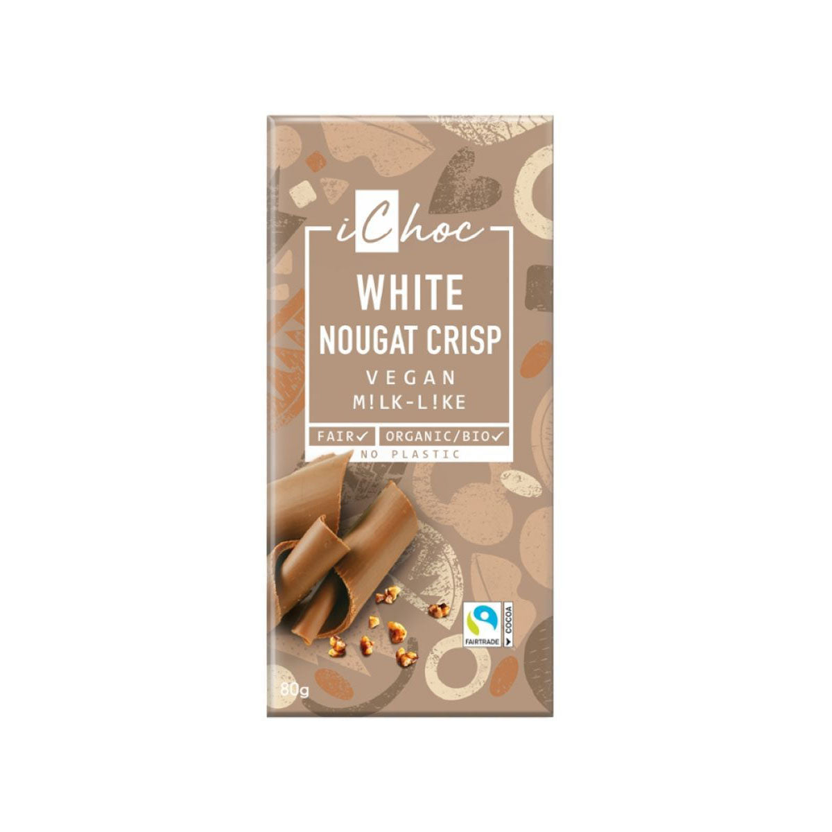 Chocolate Branco Nougat e Avelã Vegan 80 gr - Go Natural