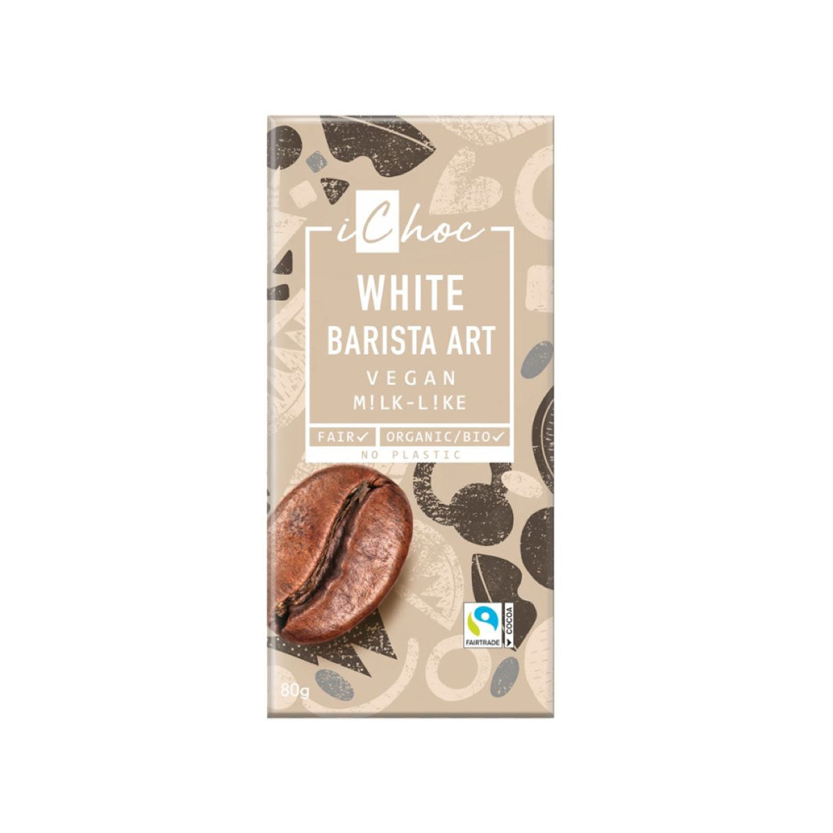 Chocolate Branco com Arte Barista Vegan 80 gr - Go Natural
