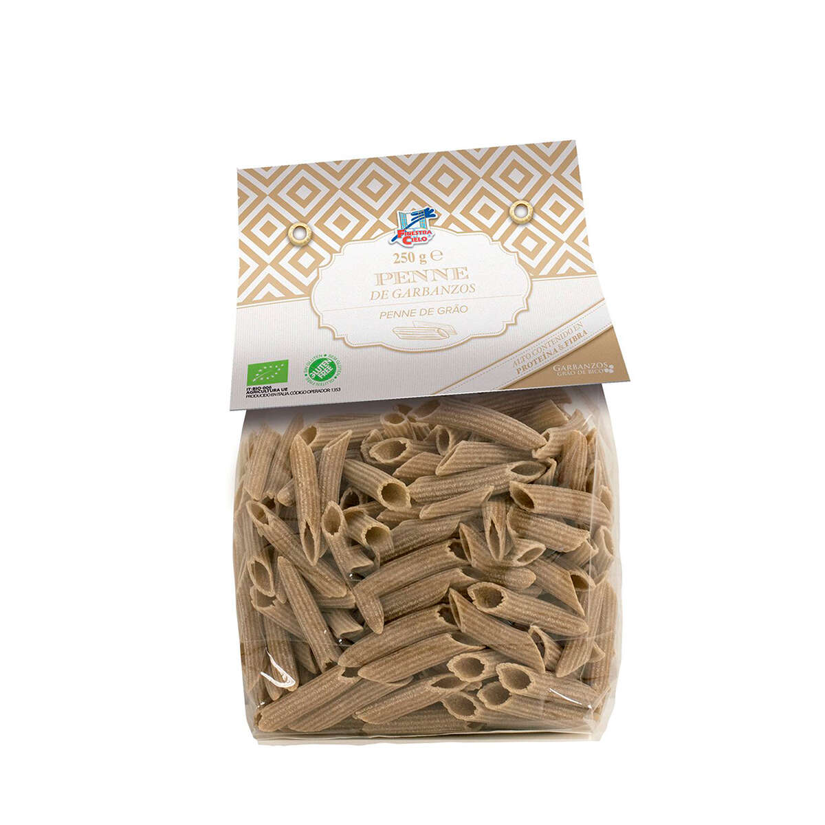 Penne de Grão de Bico BIO s/ glúten 250 gr - Go Natural