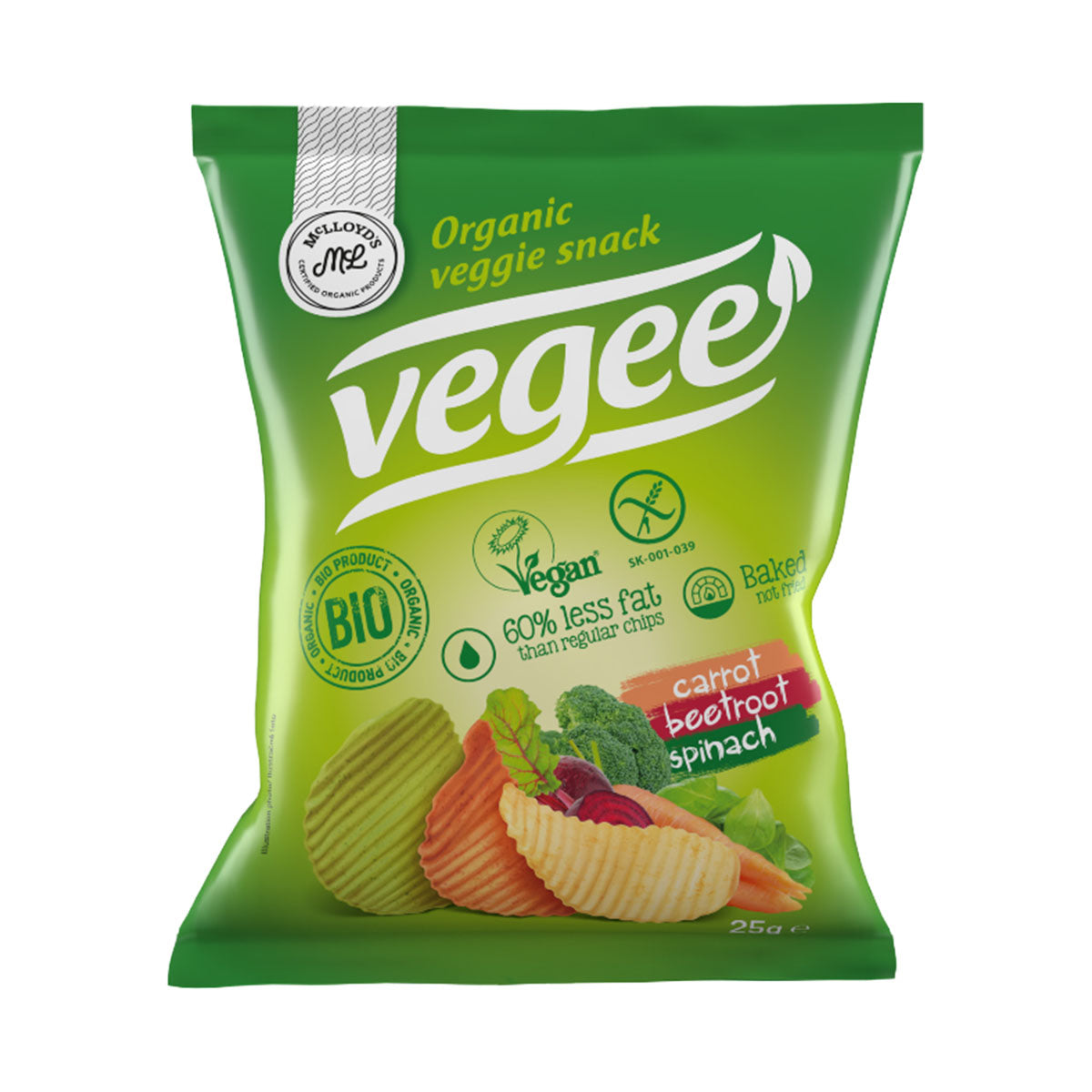Snack Vegetais Vegee BIO Mclloyd´S 25 gr - Go Natural