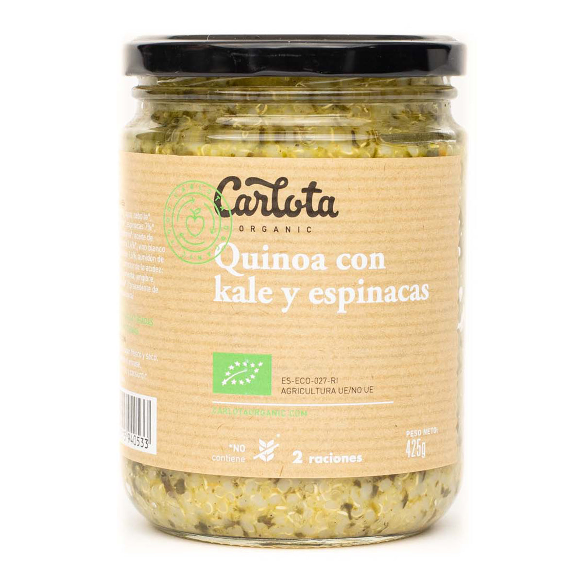 Quinoa C/ Kale Esp/Maçã BIO Carlota 425G - Go Natural