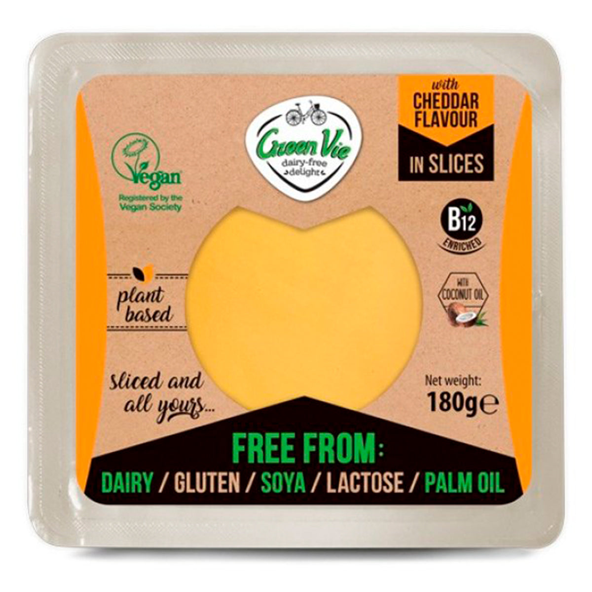 Queijo Fatiado Cheddar Green Vie 180 gr - Go Natural